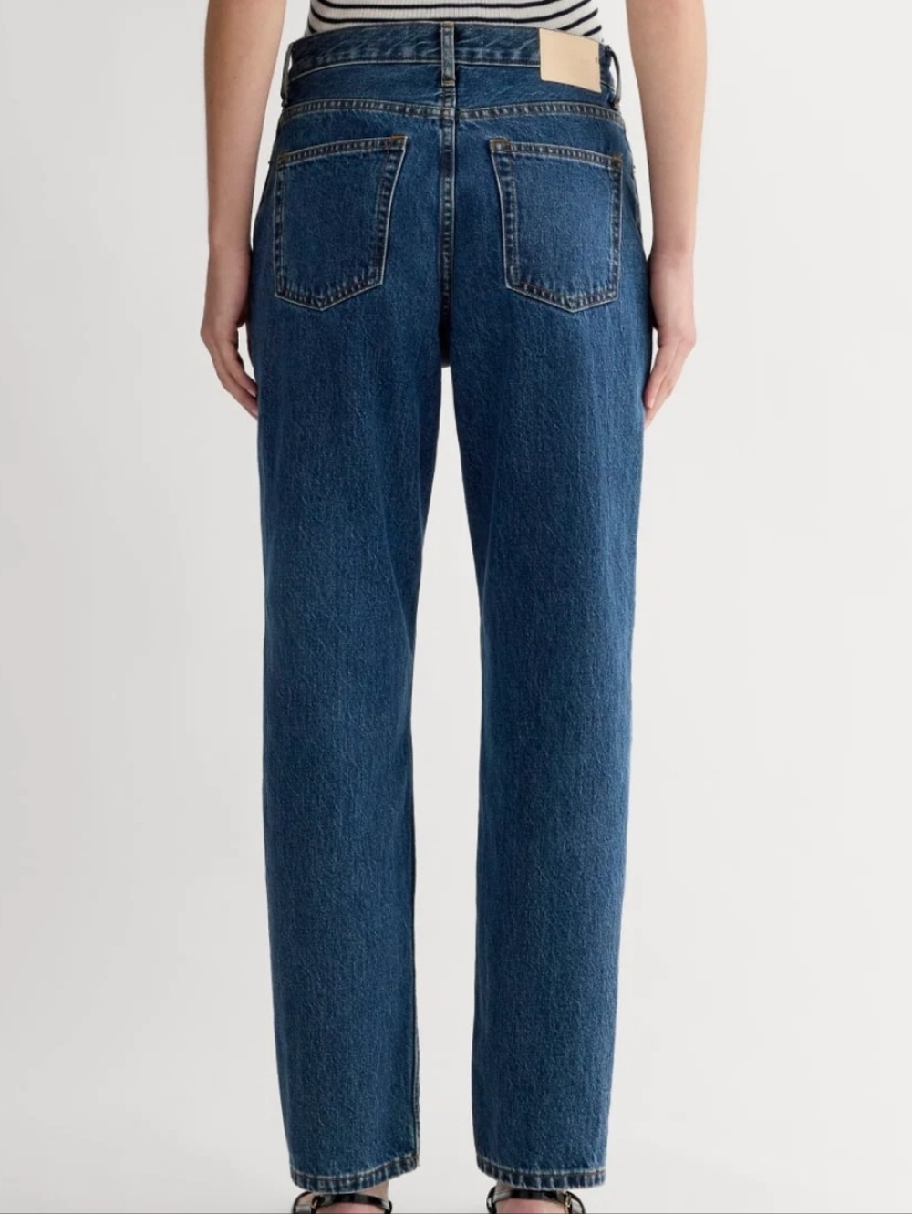 Everlane Curvy 90s Cheeky Straight Jean Organic Cotton Size 31 Med Wash - Picture 2 of 16